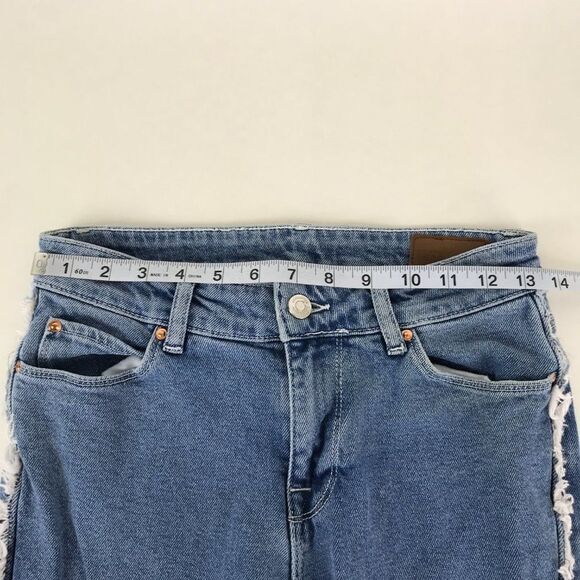 ASOS Frayed Outseam Skinny Jeans Women's Size 28 Mid-Rise Stretch Denim Pockets - Picture 10 of 14